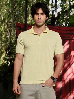 CAHOOT - Men's Light Lime Jacquard Polo T-Shirt