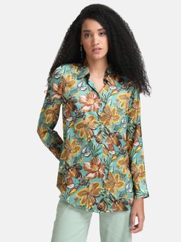 Kazo - Multi-color Floral Printed Oversized Shirt