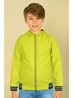 Allen Solly - Boys Green Solid Regular Fit Jacket