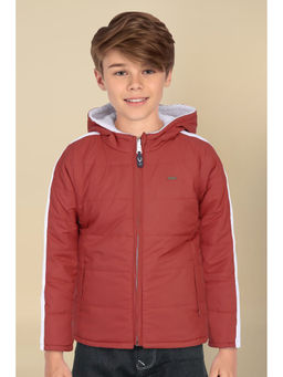 Allen Solly - Boys Red Solid Regular Fit Jacket