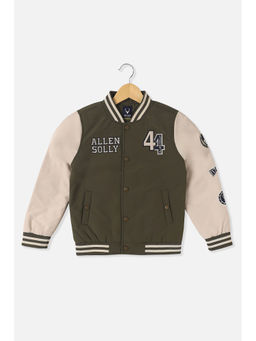 Allen Solly - Boys Olive Colorblock Regular Jacket