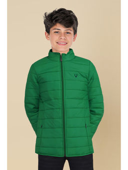 Allen Solly - Boys Green Solid Regular Fit Jacket