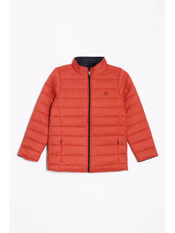Allen Solly - Boys Red Solid Reversible Regular Fit Jacket