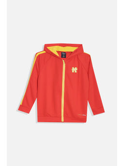 Allen Solly - Boys Red Grpahic Regular Fit Jacket
