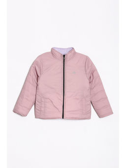 Allen Solly - Girls Pink Solid Reversible Regular Fit Jacket