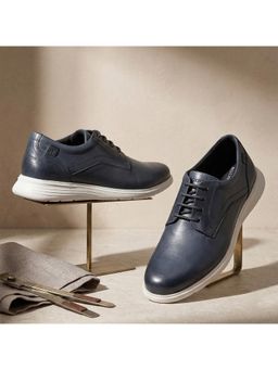 Rockport - Men Artisan Streak Leather Casual Navy Blue Derbies