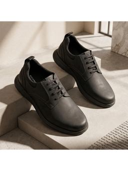 Rockport - Men Noblewalk Elegance Leather Casual Black Derbies