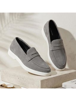 Rockport - Men Venture Walk Suede Leather Casual Grey Loafers