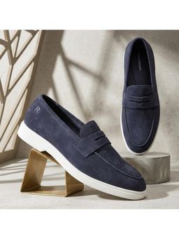 Rockport - Men Venture Walk Suede Leather Casual Navy Blue Loafers