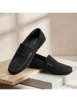 Rockport - Men Legacy Suede Leather Black Loafers