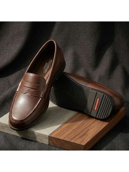 Rockport - Classic Loafers Penny Loafers and Slip-Ons Leather Shoe Dark Brown