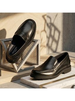 Rockport - Bedford Venetian Loafers and Slip-Ons Leather Shoe Black Smooth