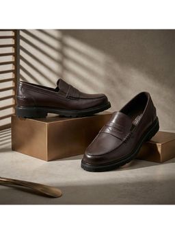 Rockport - Bedford Penny Loafers and Slip-Ons Leather Shoe Brown Smooth