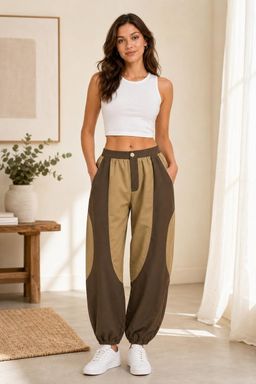 Cider - Woven Patchy Jogger Pants Curve & Plus
