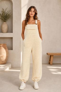 Cider - Fleece Pinafore Jogger Jumpsuit