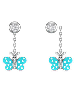 Praavy - 925 Sterling Silver The Lost Butterfly Detachable Kids Earrings
