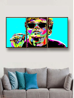 The Art House - Abstract Painting Multicolor (Set of 3) (60X30 Inches)