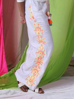 The House of She’s by Divya Gupta - White More Than This The Broidered Trouser