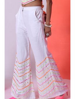 The House of She’s by Divya Gupta - White Ace The Jagged Trouser