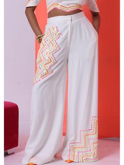 The House of She’s by Divya Gupta - White Moth To Flame The Skew Chevron Trouser