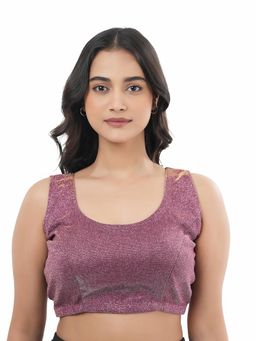 Ritivesh - Women Pink Lycra Embroidered Stitched Blouse