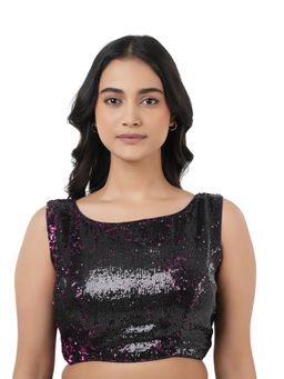Ritivesh - Women Magenta Embellished/Sequined Stitched Blouse