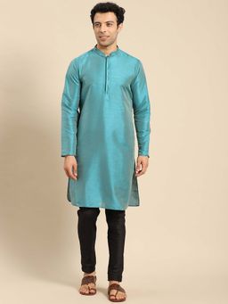 Amodh by Kisah - Men Teal Kurta