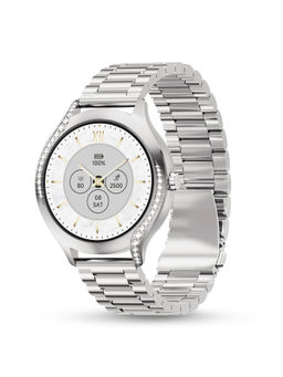 Pebble - 1.19" HD Display, BT Calling, Female Health, Health Suite, Metal-PFB72