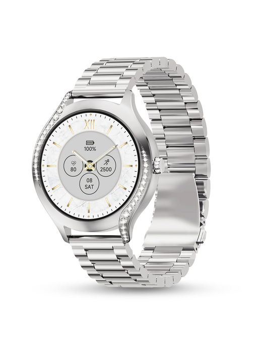 Pebble Technology Pebble Steel Classic Pebble Chrome Smart Watch