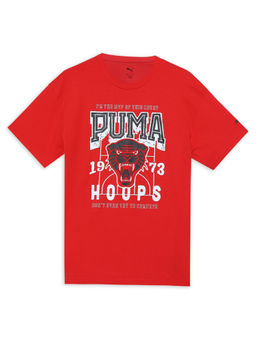 Puma - Red Rival Rage Youth Relaxed Fit Basketball Tee