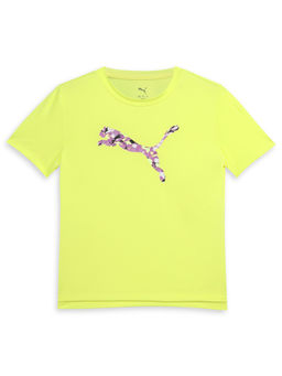 Puma - Yellow All Day Cat Logo Youth Training Tee