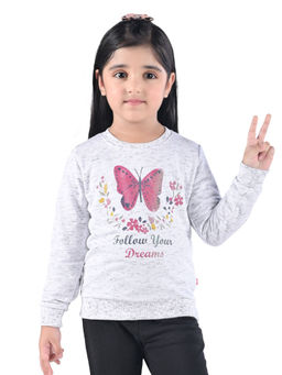 3PIN - Girls Printed Cotton Crew Neck Sweatshirt