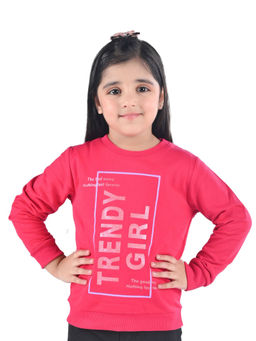 3PIN - Girls Printed Cotton Crew Neck Sweatshirt