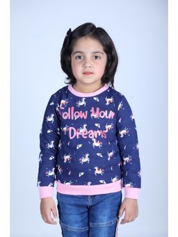 3PIN - Girls Printed Cotton Crew Neck Sweatshirt