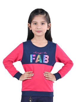 3PIN - Girls Printed Cotton Crew Neck Sweatshirt