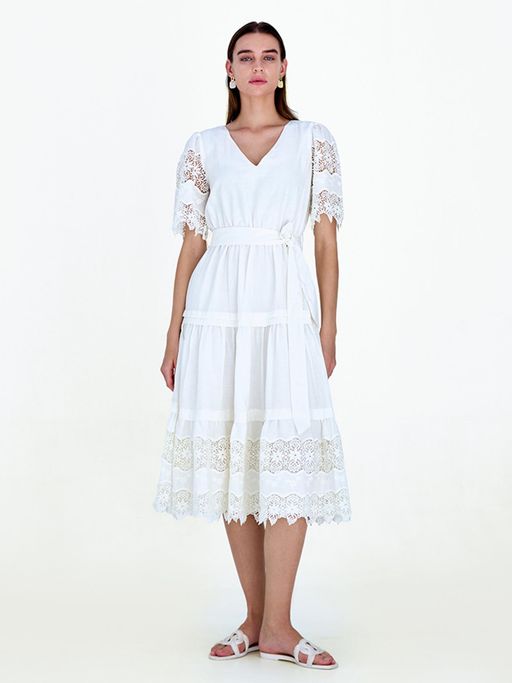 knee length dresses for ladies Yvette Corset Midi Dress