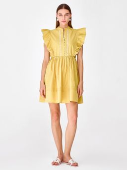 Cover Story - Mustard Skater Mini Dress