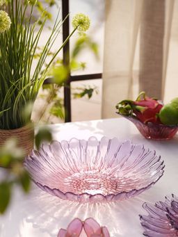 Pure Home + Living - Pink Purple Ombre Gerbera Shaped Serving Bowl (Large)