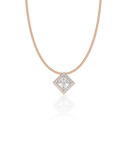 Maiora Diamonds - 1Carat | 18K Gold VS Diamond Pendant | Lab Grown Diamonds | Rose Gold
