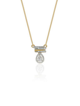 Maiora Diamonds - Diced Glee Peararc Mangalsutra Pendant | Lab Grown Diamonds | Yellow Gold