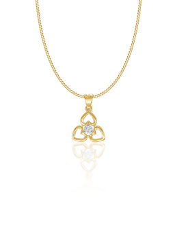 Maiora Diamonds - Triad Heart Pendant | Lab Grown Diamonds | Yellow Gold