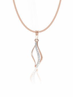 Maiora Diamonds - Leaf Petal Pendant | Lab Grown Diamonds | Rose Gold