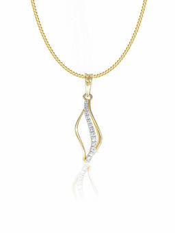 Maiora Diamonds - Leaf Petal Pendant | Lab Grown Diamonds | Yellow Gold