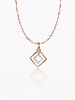 Maiora Diamonds - Square Sparkle Pendant | Lab Grown Diamonds | Rose Gold