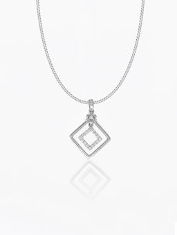 Maiora Diamonds - Square Sparkle Pendant | Lab Grown Diamonds | White Gold