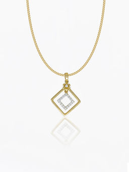 Maiora Diamonds - Square Sparkle Pendant | Lab Grown Diamonds | Yellow Gold