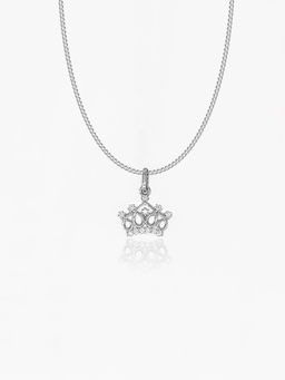 Maiora Diamonds - Royal Crown Pendant | Lab Grown Diamonds | White Gold
