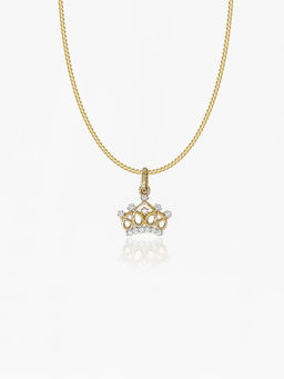 Maiora Diamonds - Royal Crown Pendant | Lab Grown Diamonds | Yellow Gold
