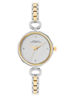 French Connection - Women Silver Dial & Stainless Steel Straps Analogue Watch FCN069TM (M)