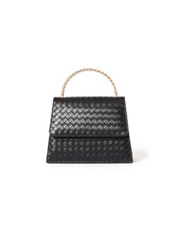 Forever New - Drew Metal Handle Mini Black Bag